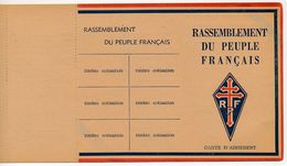 Carte D'adhérent Au RPF (Rassemblement Peuple Francais) Neuve + 3 Volets Admin. + 3 Volets Tampon Fécamp - Historische Dokumente