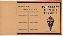 Carte D'adhérent Au RPF (Rassemblement Peuple Francais) Neuve + 3 Volets Admin. + 3 Volets Tampon Fécamp - Documents Historiques