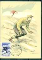 CM-Carte Maximum Card # France-1962 # Sport # Championnat Du Monde De Ski # Descente # Chamonix (Edition BD ) - 1960-69