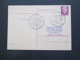 DDR 1966 Verwendet 1970 Ulbricht GA P 78 A Antwort - Reponse Mit SST Le Daguerre Villiers Sur Marne Ballonpost - Lettres & Documents