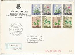 ISLANDIA ISLAND ICELAND CC CERTIFICADA FLORES FLOWER NATURE 1964 - Briefe U. Dokumente