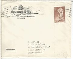 ISLANDIA ISLAND ICELAND CC 1967 MAT REYKJAVIK HANS HALS - Storia Postale