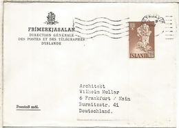 ISLANDIA ISLAND ICELAND CC 1967 MAT REYKJAVIK HANS HALS - Storia Postale