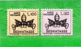 Vaticano ** - 1968 - Segnatasse, Lire 100-180.  Unif. 29-30.  Vedi Descrizione - Segnatasse