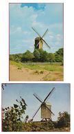 Lot Van 2 Postkaarten Koksijde De Oude Molen Coxyde Le Vieux Moulin Windmolen Windmill Moulin A Vent - Windmills