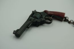 Vintage TOY GUN : SDS HARRINGTON MODEL 999 - L=10cm - Keychain 1960s - Keywords : Cap - Gun -Revolver - Pistol - Tin - Decorative Weapons