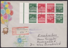 Mi-Nr. W45, K6, "Brandenburger Tor", Bogenteil Aus ZD- Bogen, R- Brief "Chemnitz", 1.10.90 - Covers & Documents