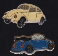 65652-Lot De 2  Pin's-Automobile.Volkswagen.Coccinelle. - Volkswagen