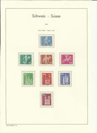 SUISSE N° 643 à 648 655 651 Papier Fluor 1963 - Other & Unclassified