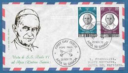 1970 F.D.C. APIA W. SAMOA VISIT OF HIS HOLINESS POPE PAUL VI N°149 - Samoa