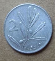 1954 R - ITALIA 2 Lire Ulivo/Ape  - Circolata - 2 Lire