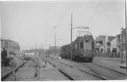 SCHEVENINGEN (Pays Bas) Photographie Format CPA Terminus Provisoire Du Tramway électrique 1947 - Scheveningen
