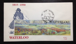 Belgium, Uncirculated FDC, « Napoleon », « Waterloo », 1990 - 1981-1990