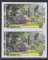 NEW CALEDONIA (1983) Oueholle Tribe Straw Hut. Imperforate Pair. Scott No C190, Yvert No PA233. - Sin Dentar, Pruebas De Impresión Y Variedades