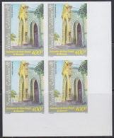 NEW CALEDONIA (1993) Noumea Temple. Imperforate Corner Block Of 4. Scott No C245, Yvert No PA299. - Non Dentelés, épreuves & Variétés