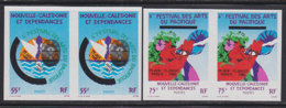 NEW CALEDONIA (1985) Pacific Arts Festival. Set Of 2 Imperforate Pairs. Scott Nos 528-9, Yvert Nos 505-6. - Non Dentelés, épreuves & Variétés