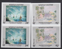 NEW CALEDONIA (1988) Paintings By Caledonians. Set Of 2 Imperforate Pairs. Scott Nos 605-6, Yvert Nos 566-7. - Non Dentellati, Prove E Varietà