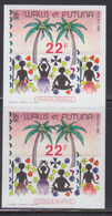 WALLIS & FUTUNA (1989) Fresco. Palm Trees. Imperforate Pair. Scott No 382, Yvert No 388. - Non Dentelés, épreuves & Variétés