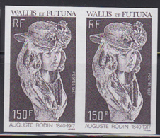 WALLIS & FUTUNA (1987) Bust Of Woman By Rodin. Imperforate Pair. Scott No 361, Yvert No 367. - Imperforates, Proofs & Errors