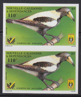 NEW CALEDONIA (1986) Australian Magpie. Imperforate Pair. Scott No 546, Yvert No 524. Stampex 86 - Adelaide. - Ongetande, Proeven & Plaatfouten