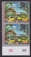 WALLIS & FUTUNA (1988) Christmas Scene. Imperforate Pair. Scott No C161, Yvert No PA164. - Non Dentelés, épreuves & Variétés