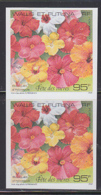 WALLIS & FUTUNA (1993) Hibiscus. Imperforate Pair. Scott No 445, Yvert No 466. - Imperforates, Proofs & Errors