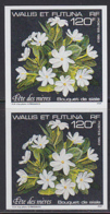 WALLIS & FUTUNA (1993) Siale (Gardenia Taitensis). Imperforate Pair. Scott No 446, Yvert No 467. - Imperforates, Proofs & Errors