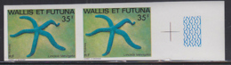 WALLIS & FUTUNA (1982) Blue Star (Linckia Laevigata). Imperforate Pair. Scott No 295, Yvert No 298. - Geschnittene, Druckproben Und Abarten