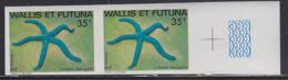 WALLIS & FUTUNA (1982) Blue Star (Linckia Laevigata). Imperforate Pair. Scott No 295, Yvert No 298. - Sin Dentar, Pruebas De Impresión Y Variedades