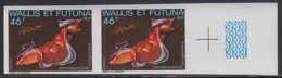 WALLIS & FUTUNA (1982) Spanish Dancer (Hexabranchus Sanguineus). Imperforate Pair. Scott No 296, Yvert No 299 - Imperforates, Proofs & Errors