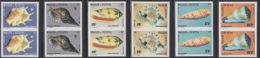 WALLIS & FUTUNA (1986) Shells. Set Of 6 Imperforate Pairs. Scott Nos 333-8, Yvert Nos 337-42. - Non Dentelés, épreuves & Variétés