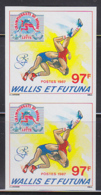 WALLIS & FUTUNA (1987) Wrestlers. Imperforate Pair. Scott No 353, Yvert No 359. - Non Dentelés, épreuves & Variétés