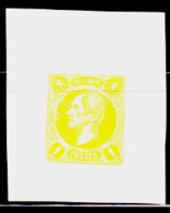 BELGIUM (1865) King Leopold I. Imperforate Essay Of 1c Stamp. - Sin Clasificación