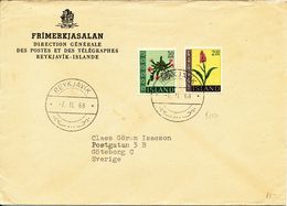 Iceland Cover Sent To Sweden Reykjavik 7-2-1968 - Cartas & Documentos