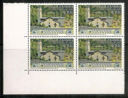 Immeuble De Radio Andorra Timbre Neuf ** 2014,bloc De 4 Bord De Feuille . AND.ESP - Unused Stamps