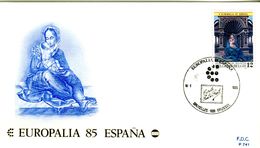 14185006 BE 19850119 Bx; Europalia Espagne, Vierge De Louvain, Peinture; Fdc Cob2157 - 1981-1990