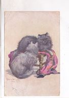 CPA  CHATS CHINCHILLA  ILLUSTRES, Par Ophelia Bilinge En 1916! - Cats