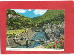 CPM . LYNTON AND LYNMOUTH .+ LONG HIST AU VERSO . CARTE NON ECRITE . 2 SCANES - Lynmouth & Lynton