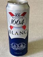 KAZAKHSTAN...BEER  CAN, 450ml. " KRONENBOURGH 1664 BLANC" ,   LIGHT - Cannettes