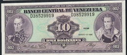 VENEZUELA P61a 10 BOLIVARES 18 MARCH 1986 #D38  UNC. - Venezuela