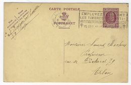 W01 - Belgium - 1924 - Postal Stationery Houyoux 15c - Used 1926 Liege / Luik - Flag Antituberculose - Postales [1909-34]