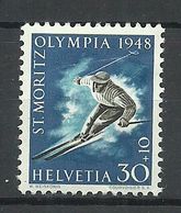 SCHWEIZ Switzerland 1948 Michel 495 * St. Moritz Olympic Games - Winter 1948: St-Moritz