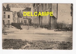 DF / 21 CÔTE-D'OR / CHATILLON SUR SEINE / INONDATIONS DES 20 ET 21 JANVIER 1910 : LE DÉBORDEMENT AU PONT DES HALLES - Chatillon Sur Seine