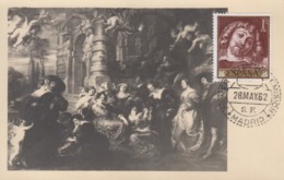 Carte  Maximum  1er  Jour   ESPAGNE   Oeuvre  De   RUBENS    1962 - Rubens