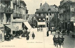 Aix Les Bains * Place Carnot * Commerces Magasins Cafés * Cpa Dos 1900 - Aix Les Bains