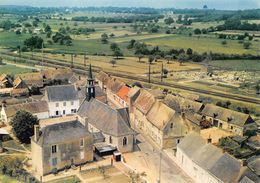 BEILLE - Vue Aérienne - Eglise - Voie Ferrée - Brulon