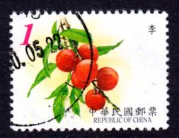 TAIWAN ROC - 2001 FRUITS 2nd SERIES $1 PLUMS STAMP FINE USED SG 2732 - Gebruikt