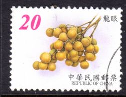 TAIWAN ROC - 2001 FRUITS 2nd SERIES $20 LONGANS STAMP FINE USED SG 2734 - Usati