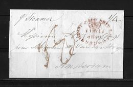 1830 Forwarded  → Brief London Nach Amsterdam Durch FA Stempel "Baring Brothers & Co" Zus. Ship Letter Von London  ►RAR◄ - ...-1840 Préphilatélie