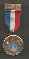 Médaille ,fédération Française De Tir ,12 E Championnat De France De Tir 10 M., Strasbourg , 1989 ,2 Scans , Frais 2.95e - Professionnels / De Société